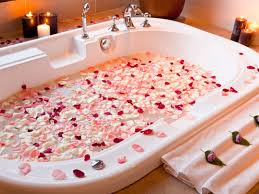 a petal bath - looks great but the cleaning -UGH!