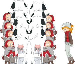 8 maids milking - pic via staceyreid.com