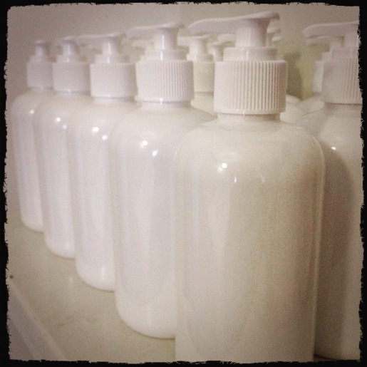 body washes ready to be labelled